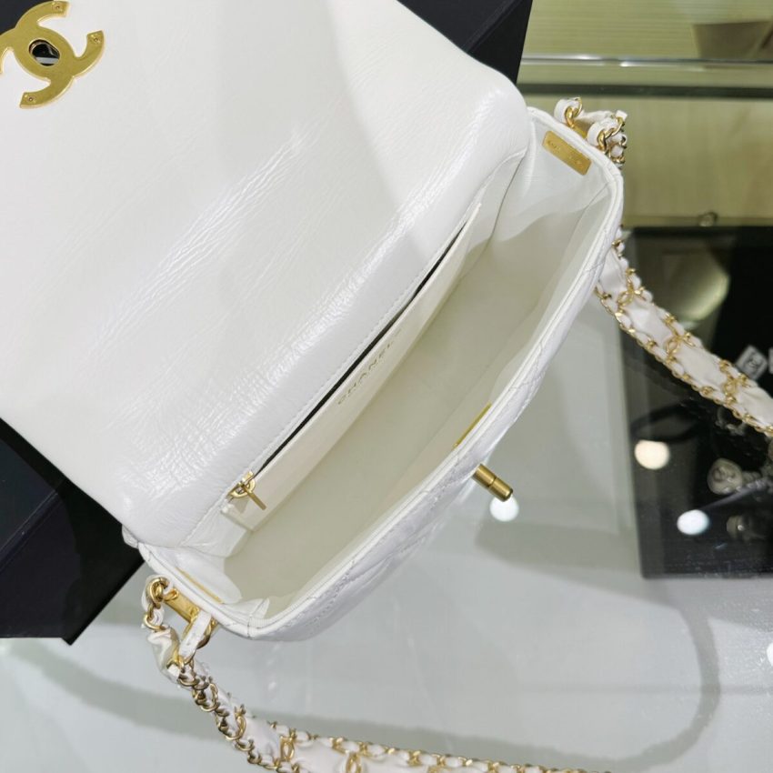 chanel-19-mini-flap-white-bag-gallery-6 CHANEL 19 Mini Flap White Bag - fake chanel 19 mini detail 11