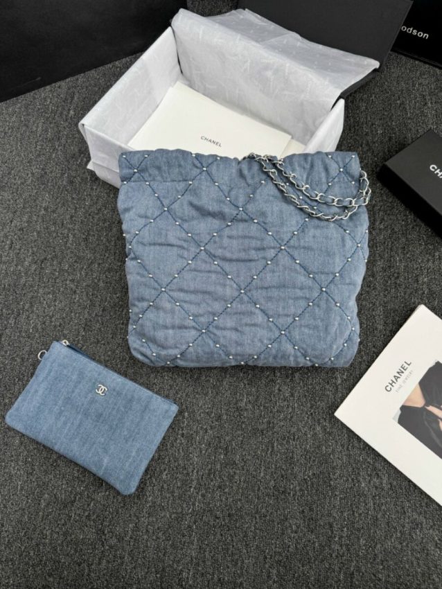 chanel-22-small-handbag-denim-gallery-1 CHANEL 22 Mini Handbag Denim - chanel 22 dupe detail 1