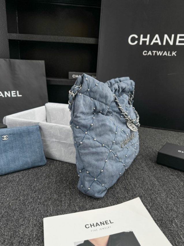 chanel-22-small-handbag-denim-gallery-2 CHANEL 22 Mini Handbag Denim - chanel 22 dupe detail 3