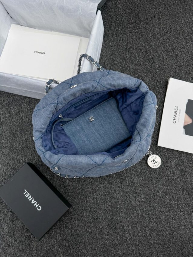 chanel-22-small-handbag-denim-gallery-8 CHANEL 22 Mini Handbag Denim - chanel 22 dupe detail 15