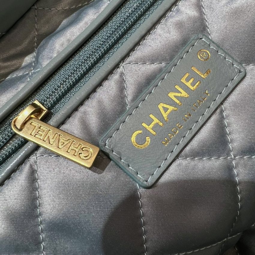 chanel-22-small-handbag-mint-green-gallery-4 CHANEL 22 Small Handbag Mint Green - fake chanel 22 detail 7