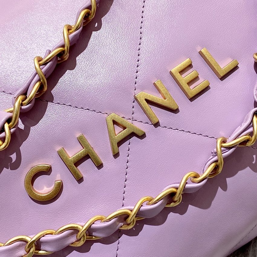 chanel-22-small-handbag-purple-gallery-2 CHANEL 22 Small Handbag Purple - chanel 22 purple dupe detail 3