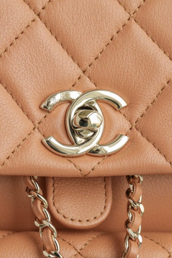 chanel-23a-backpack-small-caramel-gallery-3 CHANEL 23A Backpack Small Caramel - chanel small backpack dupe detail 8