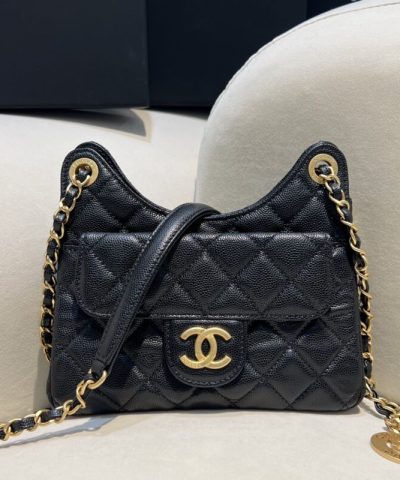 CHANEL 23c Hobo Small Black