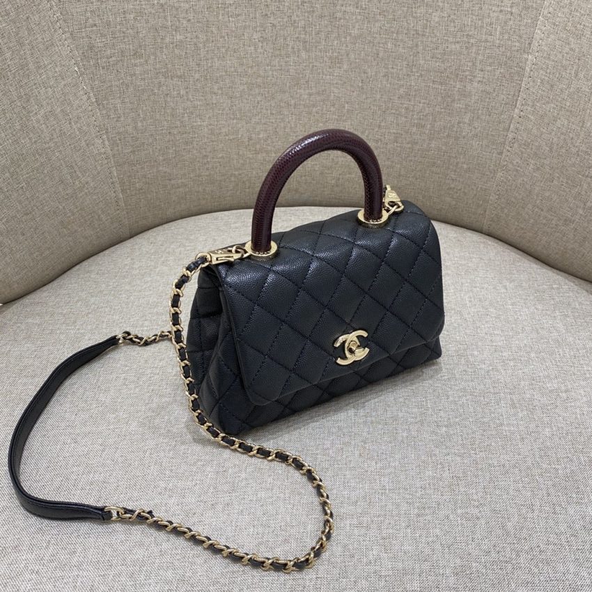 Chanel 23p Coco Lizard Handle 4 CHANEL 23P Coco Lizard Handle - chanel coco lizard replica detail 3