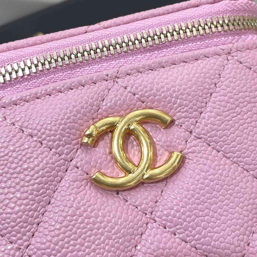 Chanel 23p Lipstick Bag Pink 7 CHANEL 23P Lipstick Bag Pink - chanel lipstick bag dupe detail 6