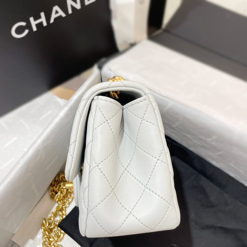 Chanel 23s Camellia Square Light Blue 2 CHANEL 23S Camellia Square Light Blue - chanel camellia square blue replica detail 1