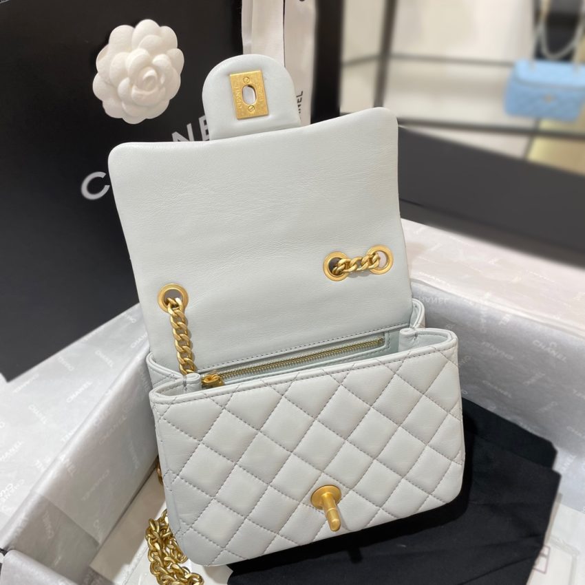 Chanel 23s Camellia Square Light Blue 3 CHANEL 23S Camellia Square Light Blue - chanel camellia square blue replica detail 2