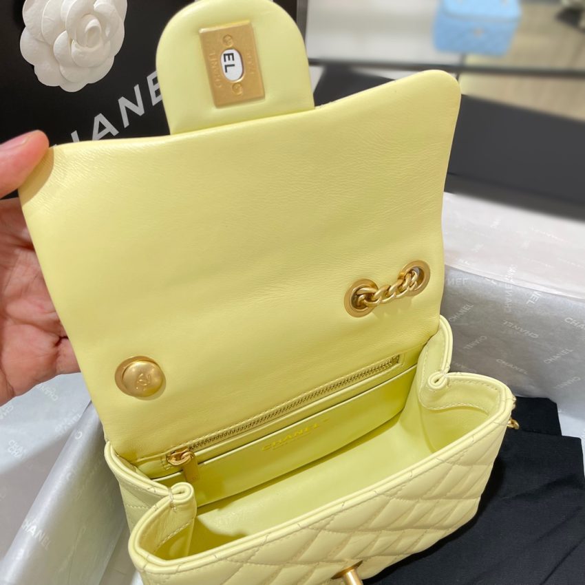 Chanel 23s Camellia Square Yellow 3 CHANEL 23S Camellia Square Yellow - chanel camellia square yellow replica detail 2
