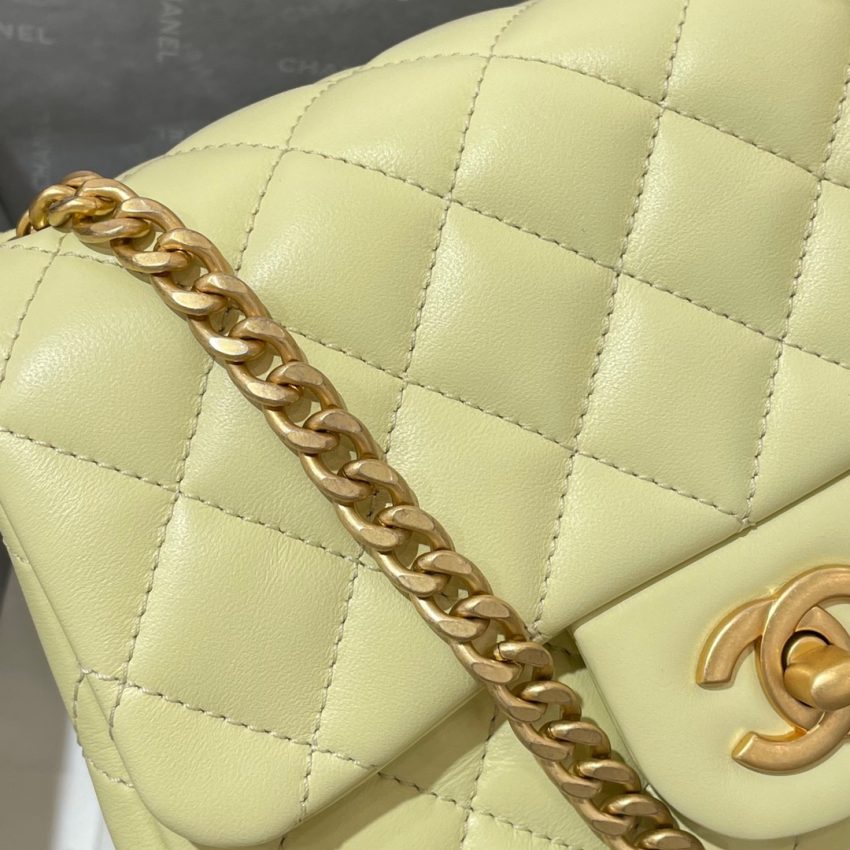 Chanel 23s Camellia Square Yellow 4 CHANEL 23S Camellia Square Yellow - chanel camellia square yellow replica detail 3
