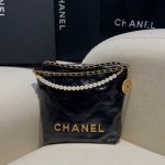 Chanel 23s Mini Garbage Bag Black 10 CHANEL 23s Mini Garbage Bag Black - chanel garbage bag black dupe detail 1