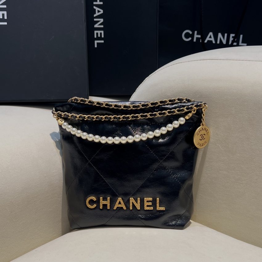 Chanel 23s Mini Garbage Bag Black 10 CHANEL 23s Mini Garbage Bag Black - chanel garbage bag black dupe detail 1