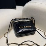 Chanel 23s Mini Garbage Bag Black 3 CHANEL 23s Mini Garbage Bag Black - chanel garbage bag black dupe detail 3