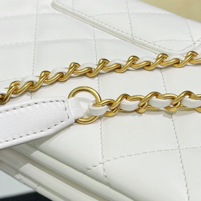 CHANEL 24c Baguette Bag White - chanel baguette replica detail 22