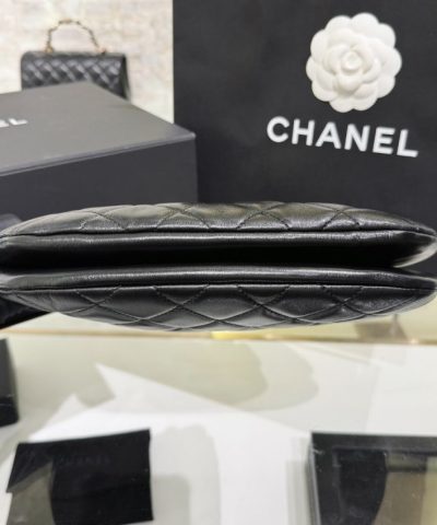 CHANEL 24c Round Shoulder Bag Black
