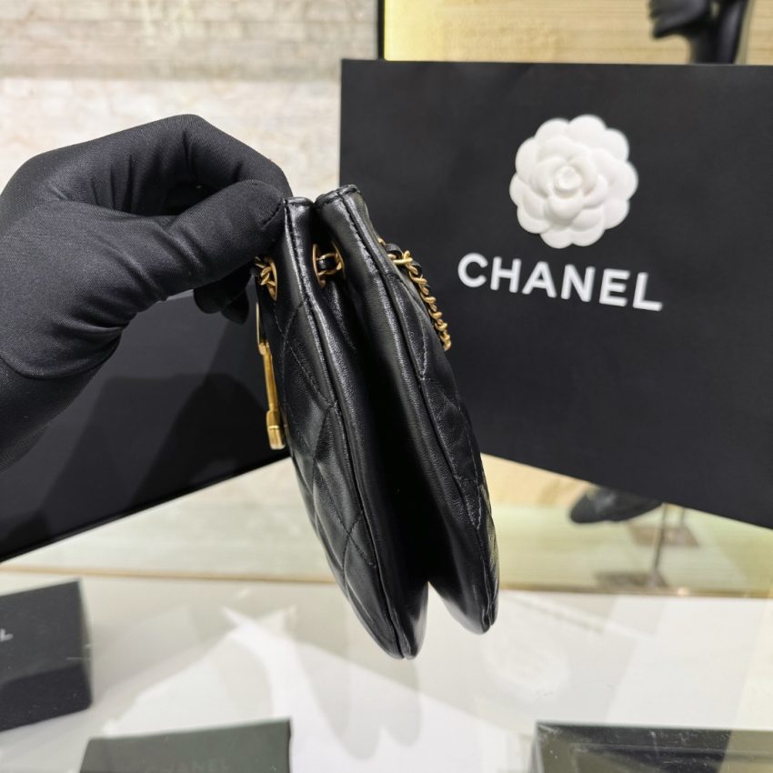 chanel-24c-round-shoulder-bag-black-gallery-2 CHANEL 24c Round Shoulder Bag Black - chanel round bag dupe detail 3