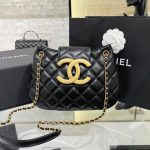chanel-24c-round-shoulder-bag-black-gallery-3 CHANEL 24c Round Shoulder Bag Black - chanel round bag dupe detail 5