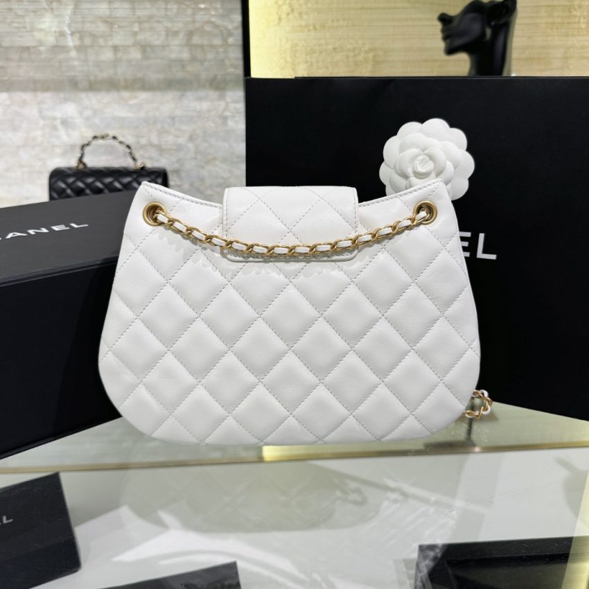 chanel-24c-round-shoulder-bag-white-gallery-2 CHANEL 24c Round Shoulder Bag White - chanel shoulder bag replica detail 3