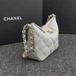 chanel-24p-dumpling-bag-gray-gallery-1 CHANEL 24p Dumpling Bag Gray - chanel dumpling bag replica detail 1