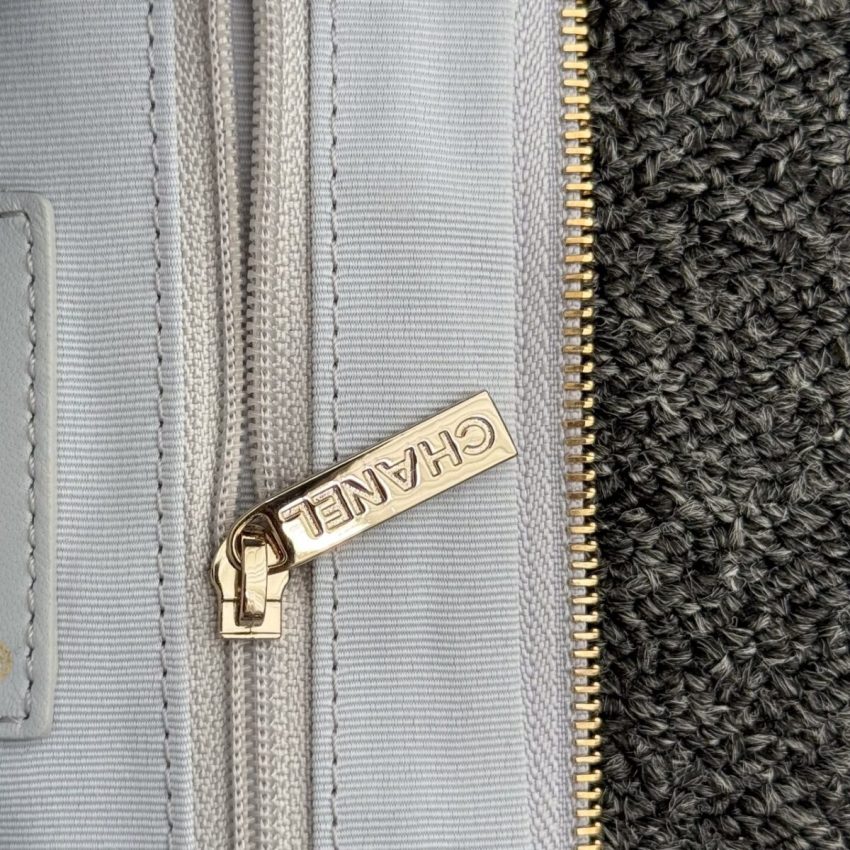 chanel-24p-dumpling-bag-gray-gallery-5 CHANEL 24p Dumpling Bag Gray - chanel dumpling bag replica detail 9