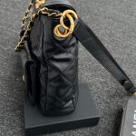 chanel-24p-postman-bag-small-black-gallery-1 CHANEL 24p Postman Bag Small Black - fake chanel postman bag detail 1