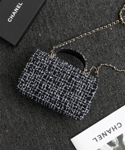 CHANEL 24p Tweed Black and White