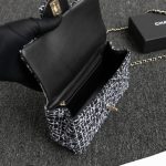 chanel-24p-tweed-black-and-white-gallery-4 CHANEL 24p Tweed Black and White - chanel tweed crossbody dupe detail 7