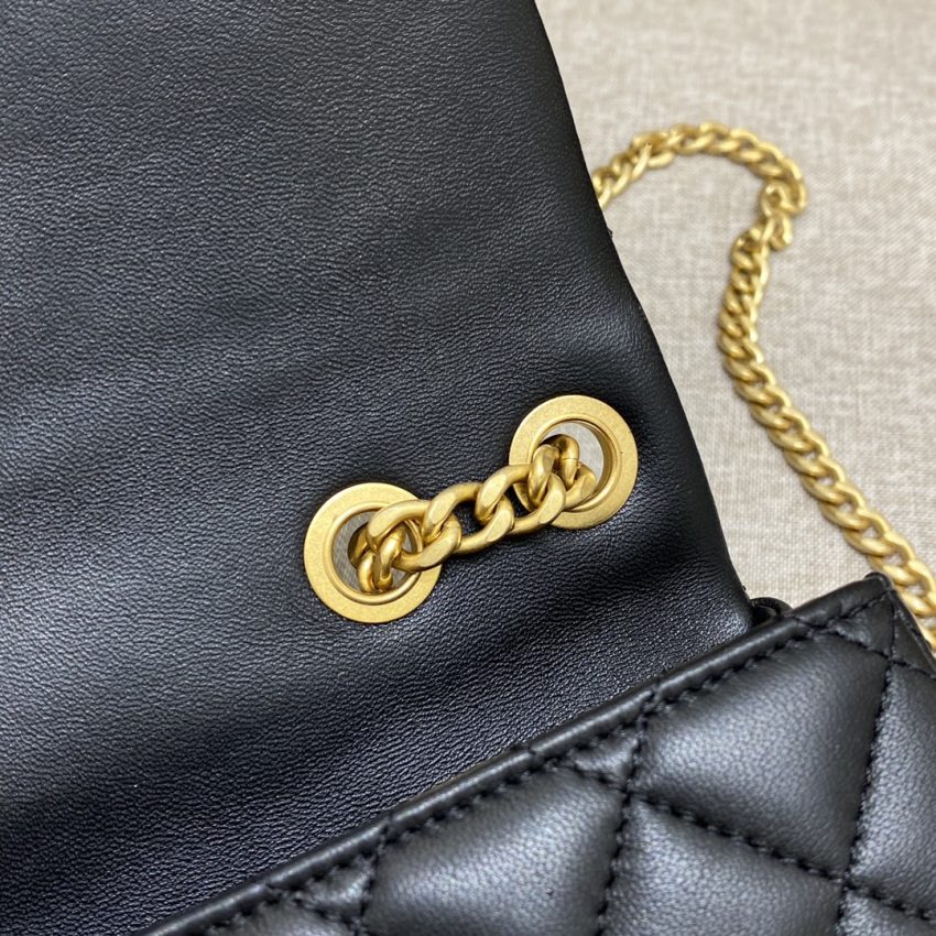 Chanel Camellia Flap Black 3 CHANEL Camellia Flap Black - chanel camellia flap dupe detail 2