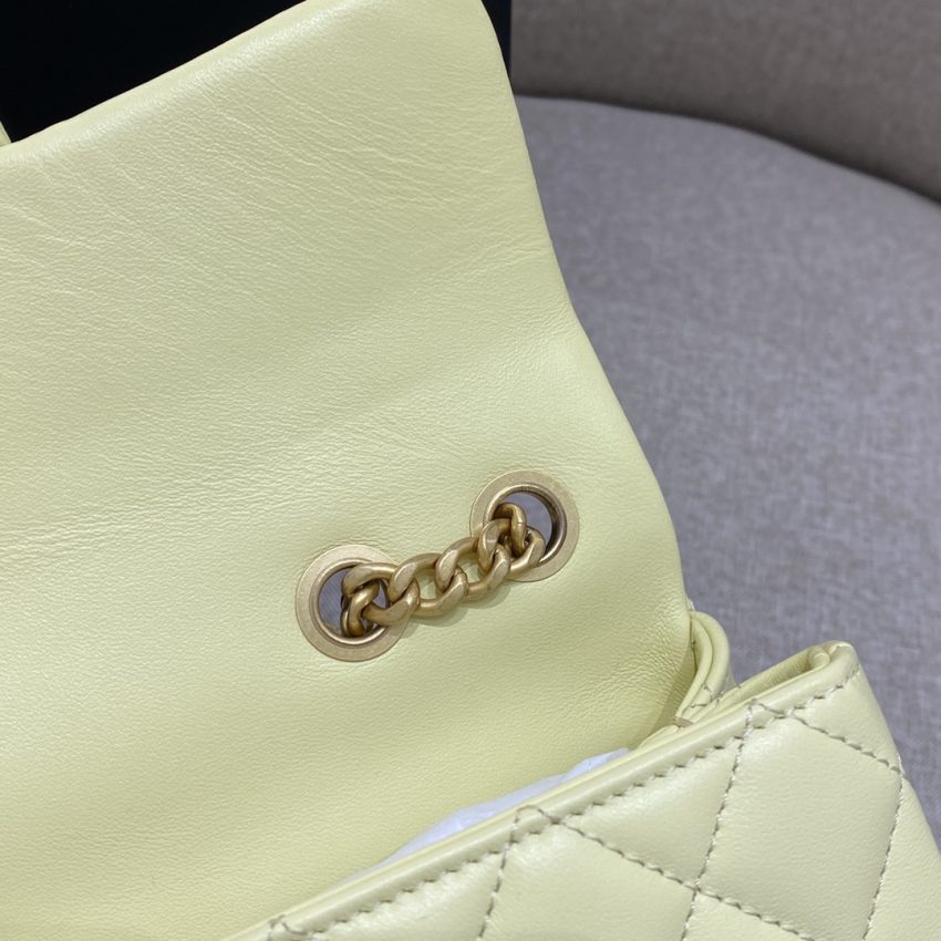 Chanel Camellia Flap Yellow 3 CHANEL Camellia Flap Yellow - fake chanel camellia yellow detail 2