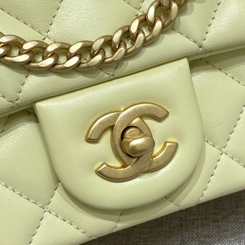Chanel Camellia Flap Yellow 7 CHANEL Camellia Flap Yellow - fake chanel camellia yellow detail 6