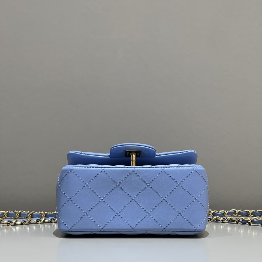 Chanel Classic Flap 17cm Blue 2 CHANEL Classic Flap 17cm Blue - chanel classic flap blue replica detail 1