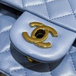 Chanel Classic Flap 17cm Blue 5 CHANEL Classic Flap 17cm Blue - chanel classic flap blue replica detail 4