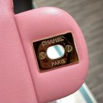 Chanel Classic Flap 17cm Pink 7 CHANEL Classic Flap 17cm Pink - chanel classic flap dupe detail 6