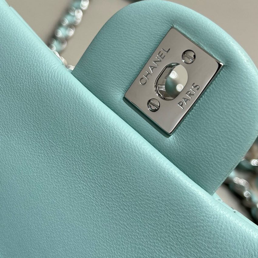 Chanel Classic Flap 17cm Tiffany 4 CHANEL Classic Flap 17cm Tiffany - chanel bag dupe detail 3
