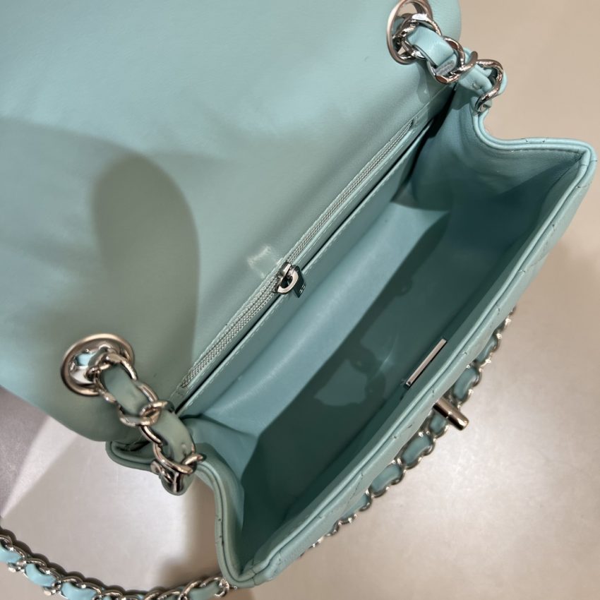 Chanel Classic Flap 17cm Tiffany 6 CHANEL Classic Flap 17cm Tiffany - chanel bag dupe detail 5