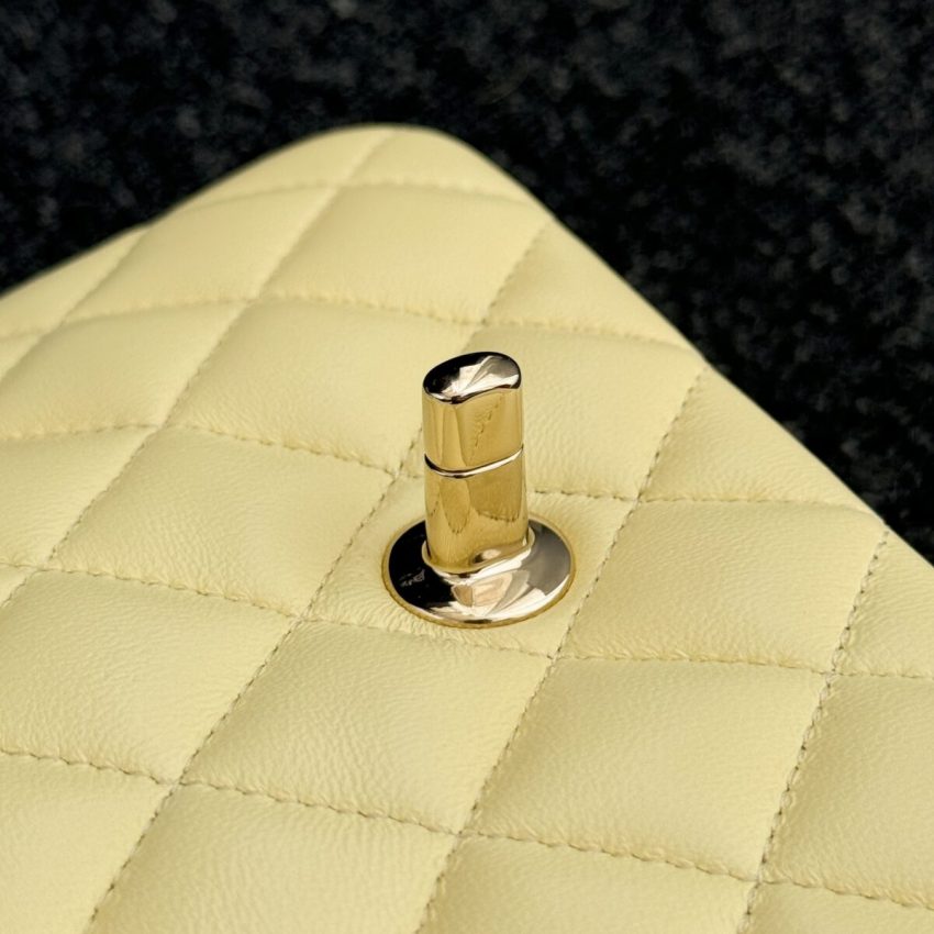 Chanel Classic Flap 17cm Yellow 7 CHANEL Classic Flap 17cm Yellow - imitation chanel bag detail 9