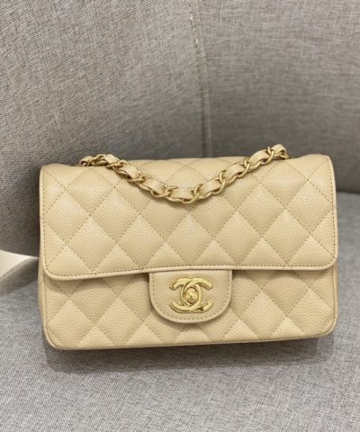CHANEL Classic Flap 20cm Apricot