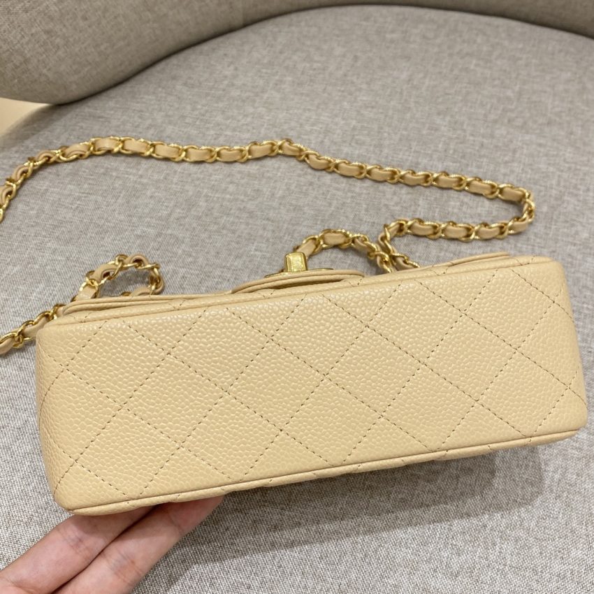 Chanel Classic Flap 20cm Apricot 4 CHANEL Classic Flap 20cm Apricot - chanel apricot bag replica detail 3