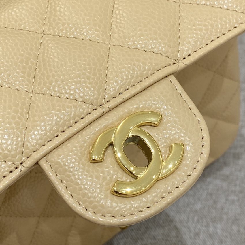 Chanel Classic Flap 20cm Apricot 6 CHANEL Classic Flap 20cm Apricot - chanel apricot bag replica detail 5