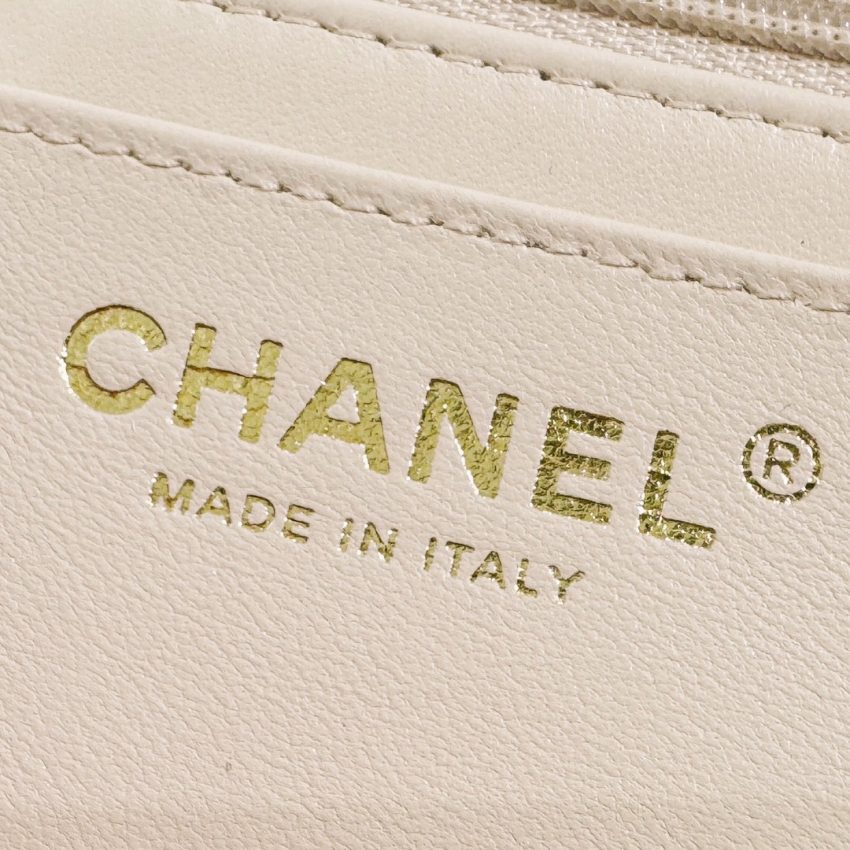 Chanel Classic Flap 20cm Beige 7 CHANEL Classic Flap 20cm Beige - chanel mini flap dupe detail 8