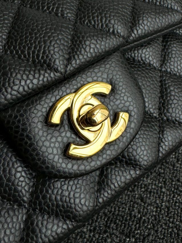 Chanel Classic Flap 20cm Black Caviar 2 CHANEL Classic Flap 20cm Black Caviar - chanel mini classic flap dupe detail 1