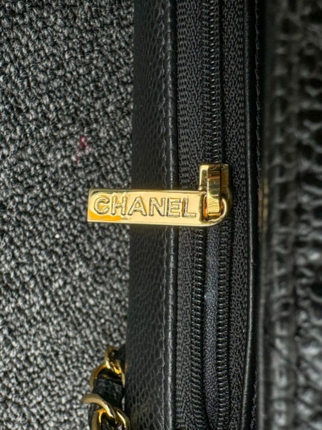 Chanel Classic Flap 20cm Black Caviar 4 CHANEL Classic Flap 20cm Black Caviar - chanel mini classic flap dupe detail 3