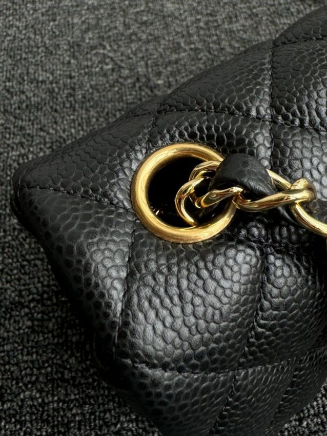Chanel Classic Flap 20cm Black Caviar 5 CHANEL Classic Flap 20cm Black Caviar - chanel mini classic flap dupe detail 4