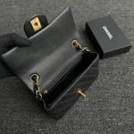 Chanel Classic Flap 20cm Black Caviar 7 CHANEL Classic Flap 20cm Black Caviar - chanel mini classic flap dupe detail 6