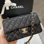 Chanel Classic Flap 20cm Black 5 CHANEL Classic Flap 20cm Black - fake chanel 20cm black detail 4