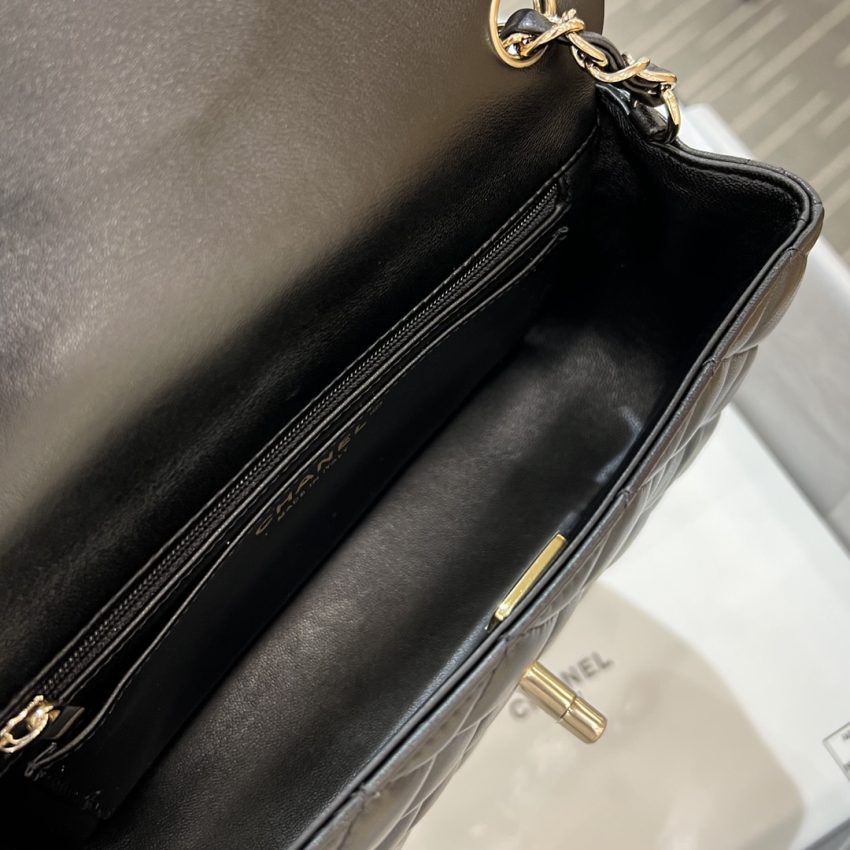 Chanel Classic Flap 20cm Black 6 CHANEL Classic Flap 20cm Black - fake chanel 20cm black detail 5