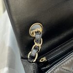 Chanel Classic Flap 20cm Black 8 CHANEL Classic Flap 20cm Black - fake chanel 20cm black detail 7