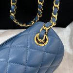 Chanel Classic Flap 20cm Blue 3 CHANEL Classic Flap 20cm Blue - chanel 20cm blue replica detail 2