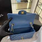 Chanel Classic Flap 20cm Blue 4 CHANEL Classic Flap 20cm Blue - chanel 20cm blue replica detail 3
