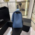 Chanel Classic Flap 20cm Blue 6 CHANEL Classic Flap 20cm Blue - chanel 20cm blue replica detail 5